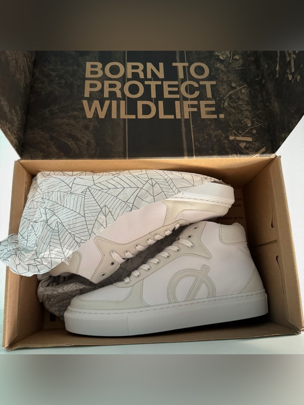 LØCI Womens US 7.5/EU 38 “Eleven” White Natural Vegan High-Top Sneakers NWT/NIB - Picture 7 of 11